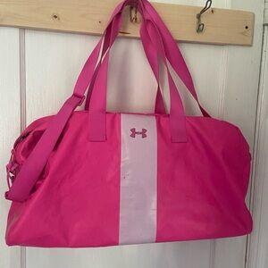 Under Armour Pink and White Travel Bag